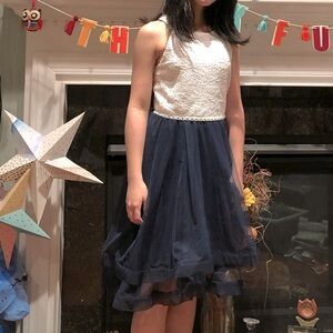 Speechless Kids Formal Dress - White and Black
